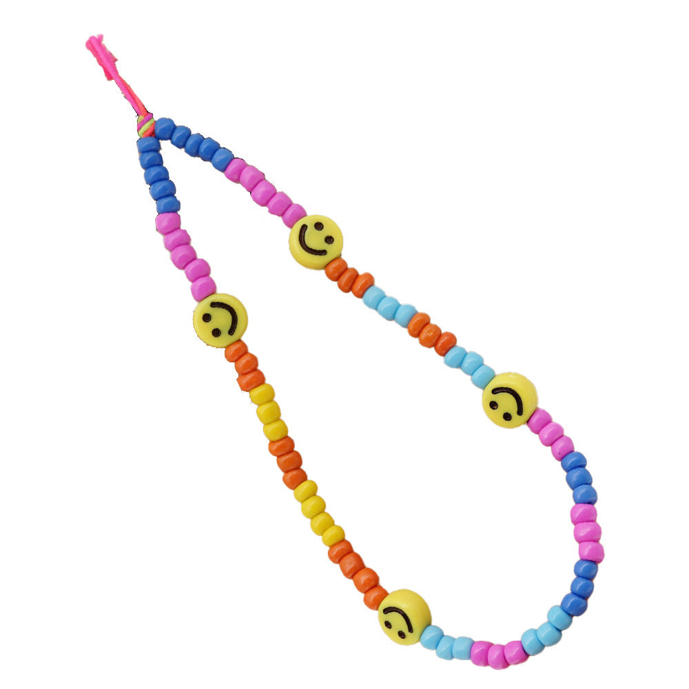 Wholesale Acrylic Ball Nylon Phone Lanyard